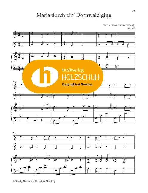 Maria durch ein Dornwald ging